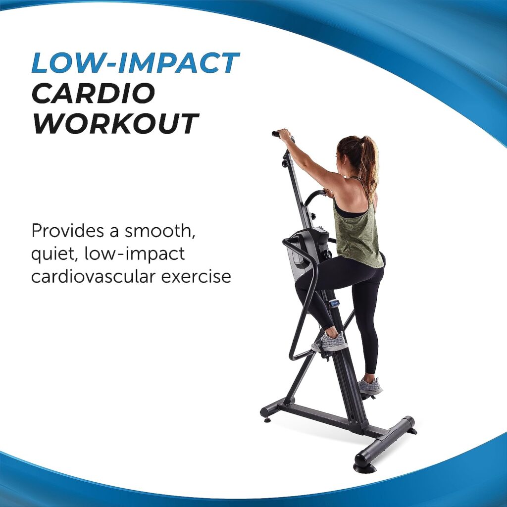 Stamina Cardio Climber - Fitness Cardio with Smart Workout App - Cardio Climber Stepping Machine for Home Workout - Up to 300 lbs Weight Capacity