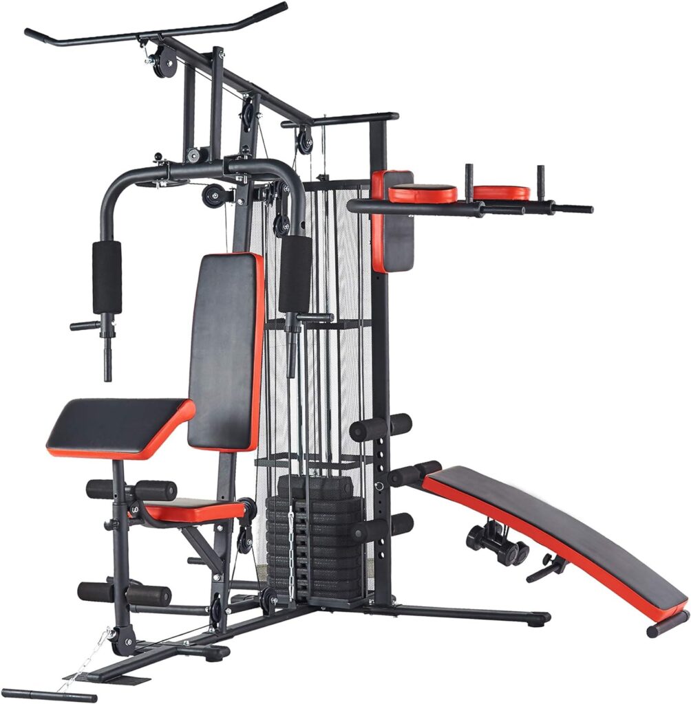 BalanceFrom-Home-Gym-System Workout-Station with 380LB of Resistance, 145LB-Weight Stack, Comes with Installation Instruction-Video