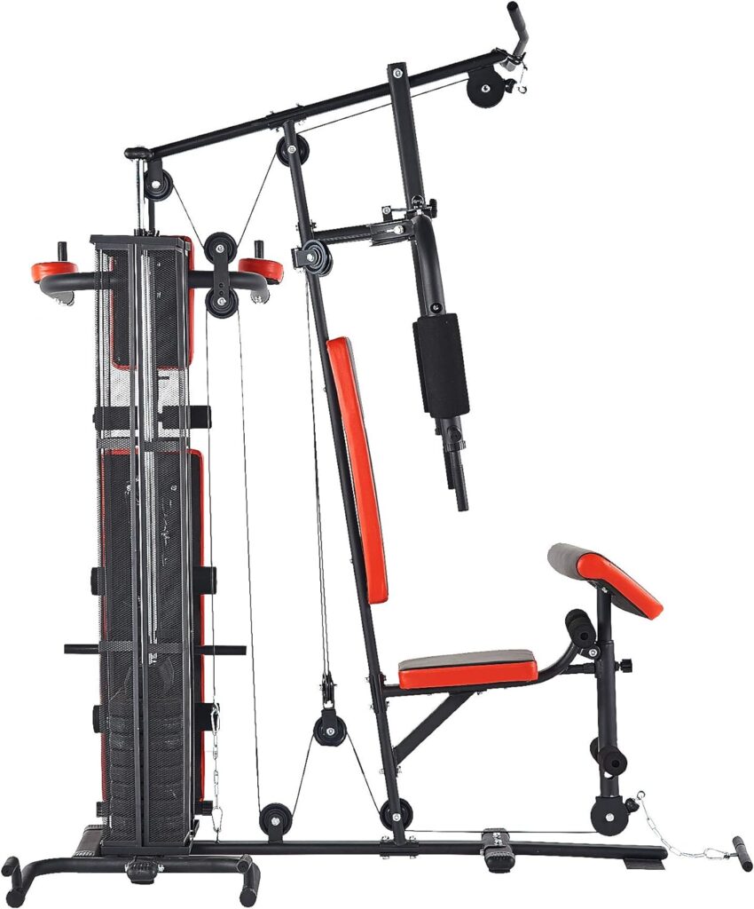 BalanceFrom-Home-Gym-System Workout-Station with 380LB of Resistance, 145LB-Weight Stack, Comes with Installation Instruction-Video