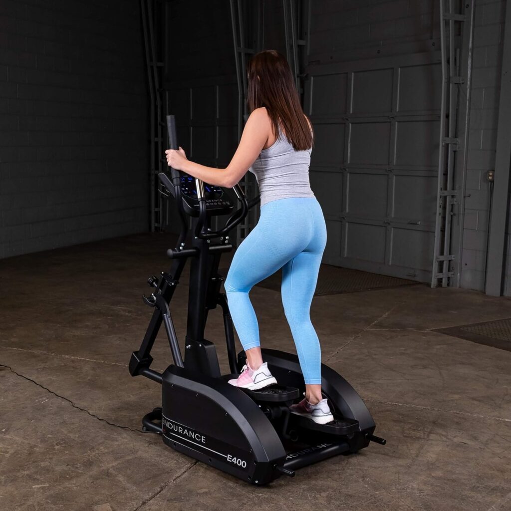 Body-Solid (E400) Elliptical Trainer Machine, Cardio Workout Crosstrainer Exercising Machines for Home  Commercial Gym with 300lb Weight Capacity