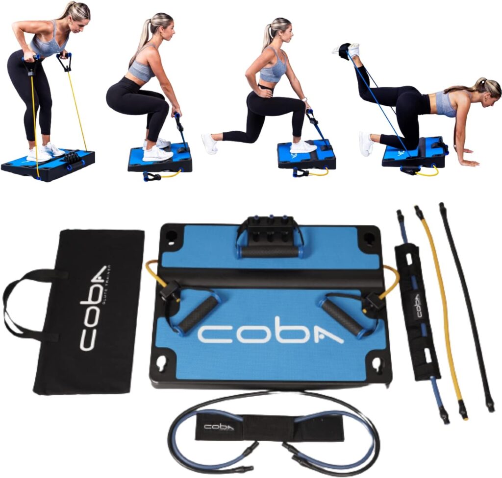 COBA Board Body Trainer - Full Home Workout System, Core, Booty, Arm  Glute Exercise Machine, Portable Home Gym Full Body Resistance Band Trainer with Training App