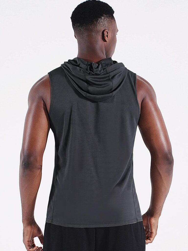 Mens Workout Tank Tops 3 Pack Sleeveless Running Shirts with Hoodie