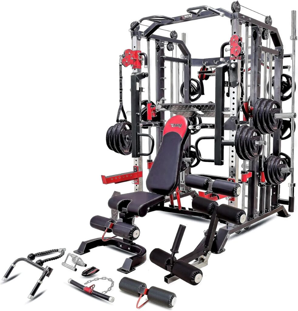 MiM USA Hercules 1001, Commercial Smith Machine  Functional Trainer, All in One Gym Trainer, W/ Full Accessories