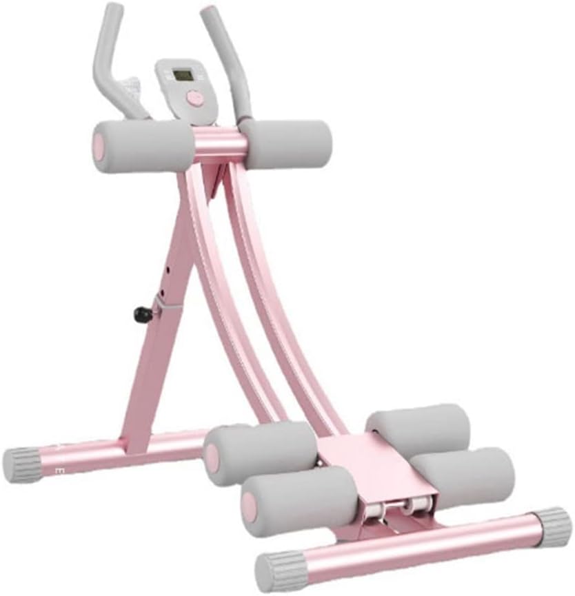 SMSOM Ab Machine, Ab Workout Equipment for Home Gym, Foldable Core  Abdominal Trainer, Multifunction Home Gym Equipment (Pink)