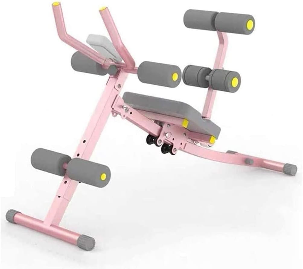 SMSOM Abdominal Trainers, Ab Workout Machine, Foldable Core Workout Machine, Core Ab Exercise Equipment for Home Gym (Pink)