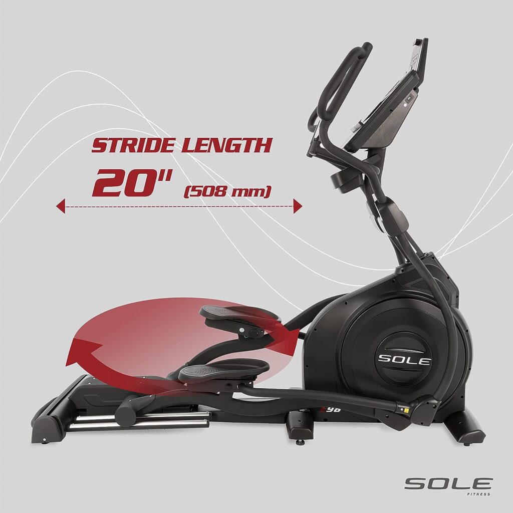 SOLE Fitness E35, E25, E20, E55, E95, E98 2020 Model Elliptical Machine, Elliptical Machines for Home Use, Home Exercise Equipment for Cardio Training, Work from Home Fitness Stepper Machine…