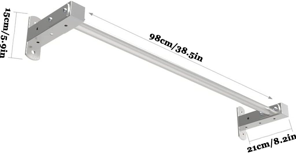 Doorway Gym Chin- Up Bar, Horizontal Bar, ​ Upper Body Workout Bar, Training Equipment, for Indoor Home Workout Waist Abdomen and Chest Muscle Exercise (Color : Silver, Size : 119cm)
