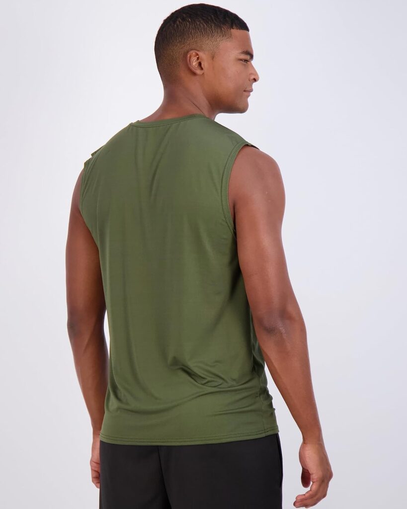 Real Essentials 3  5 Pack: Mens Dry-Fit Active Athletic Tech Tank Top - Regular and Big  Tall Sizes (S-5XLT)