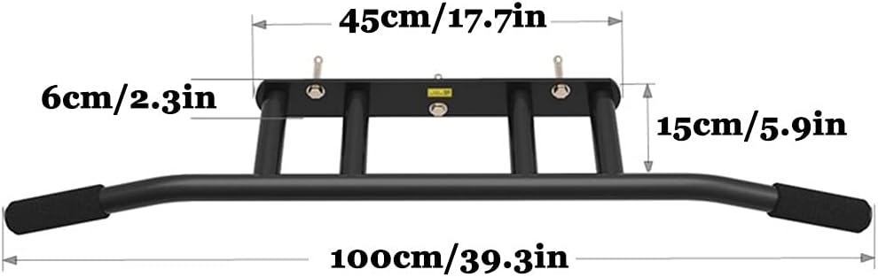 Wall-Mounted Pull-Up Bar,Doorway Gym Chin-Up Bar,Heavy Duty Exercise Bar,for Indoor Home Workout,Upper Body Workout Bar (Color : Black~A, Size : 39.3x5.9in)