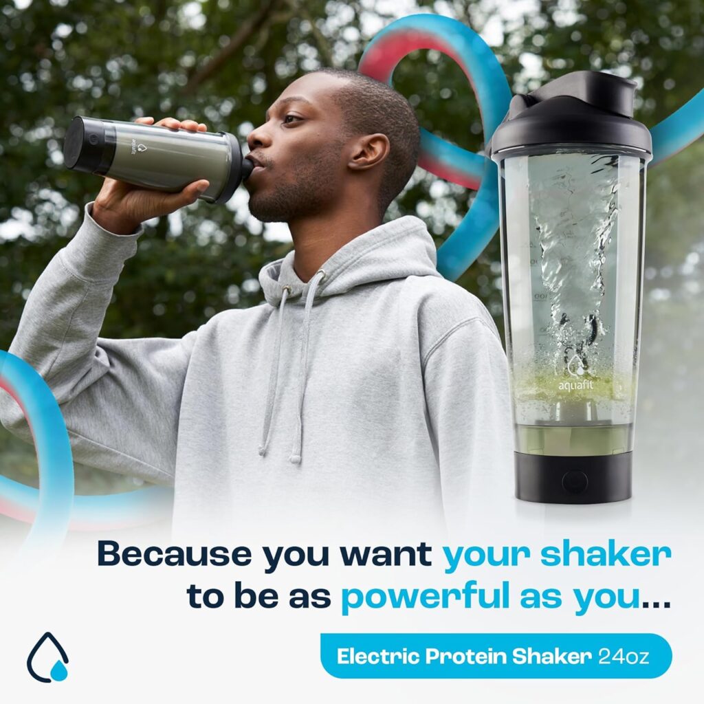 Electric Protein Shaker Bottle - USB Rechargeable Blender Bottles - 24oz Shaker Bottles for Protein Mixes - Blender Bottle - Protein Mixer - Protein Shaker - Shaker - Gadgets for Men - Gym Accessories