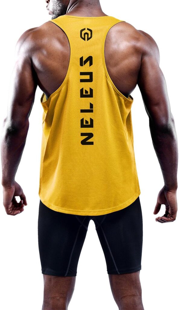 NELEUS Mens 3 Pack Dry Fit Y-Back Muscle Tank Top