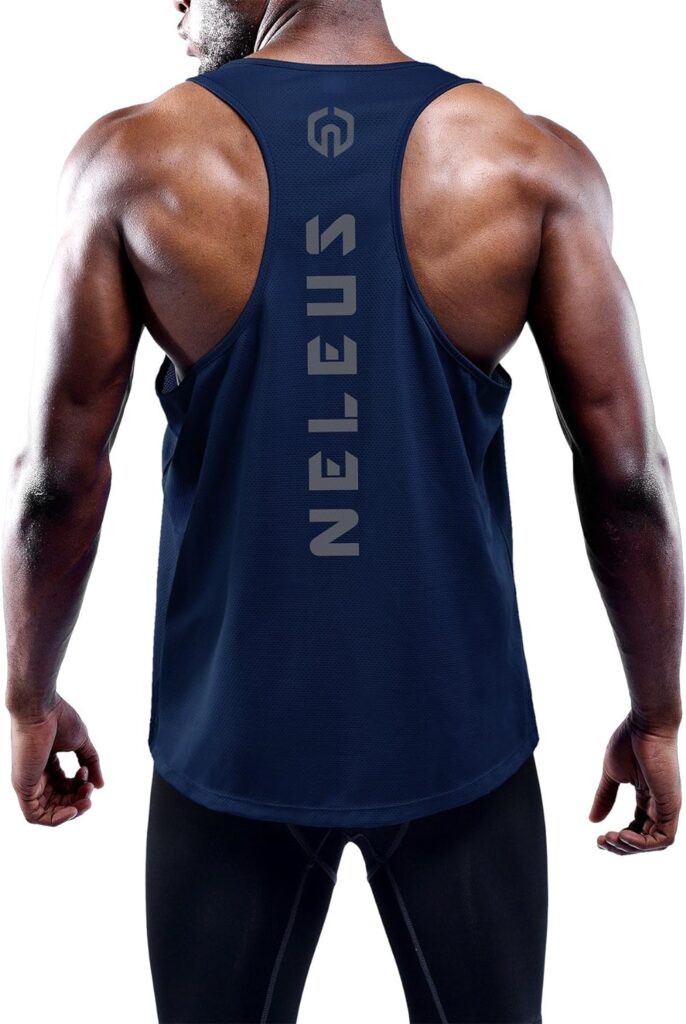 NELEUS Mens 3 Pack Dry Fit Y-Back Muscle Tank Top