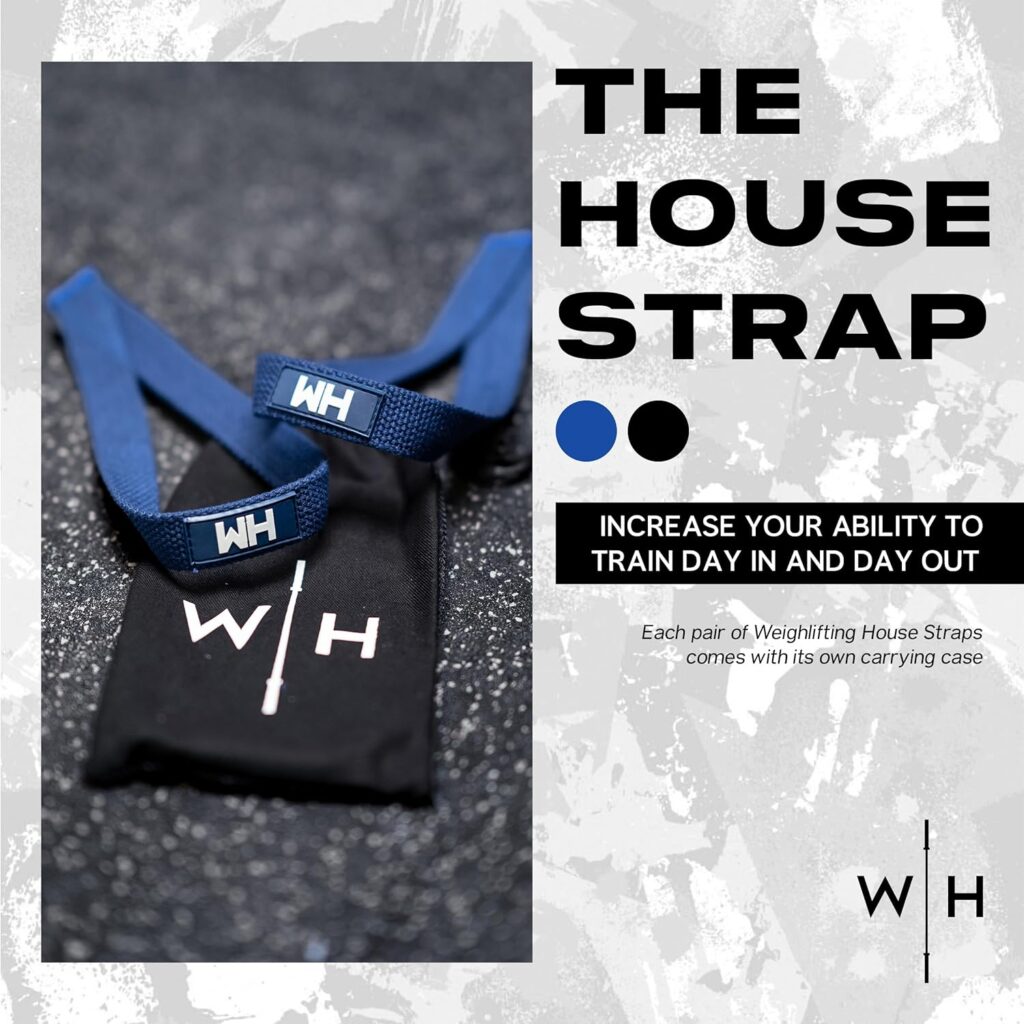 Weightlifting House lifting Wrist Straps - Hand Wraps for Olympic Lifting, Snatch, Pulls, and Deadlift straps. Weight lifting wrist wraps, gym accessories for women and men, Straps for weight lifting.